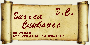Dušica Čupković vizit kartica